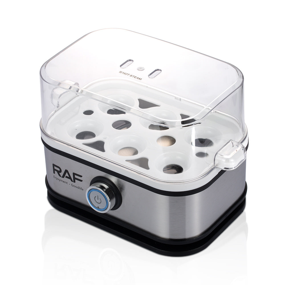 RAF 6 Egg Electric Egg Boiler Stainless Steel Rapid Cooker with Auto Shut-Off & Overheat Protection