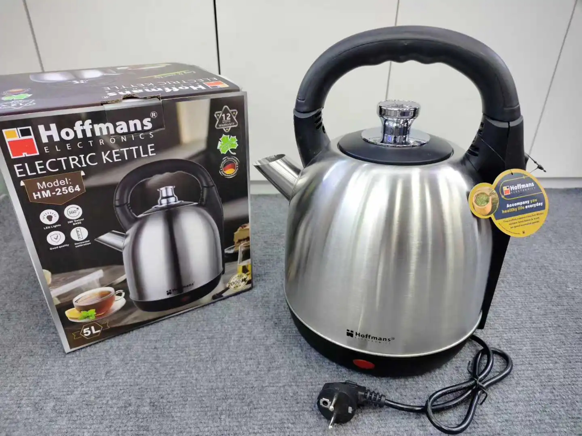 Hoffmans 5L Electric Kettle – Large Capacity Electric Water Boiler for Home, Office & Business