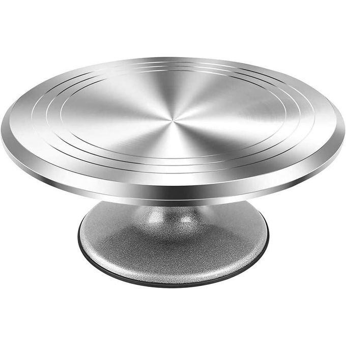 12-Inch Rotating Aluminum Alloy Cake Decorating Stand – 360° Cake Turntable for Icing, Decorating & Baking