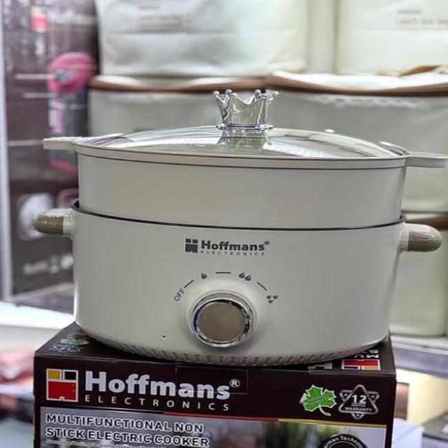 Hoffmans HM-3063 Multifunctional Non-Stick Electric Cooker – 1000W, 28cm