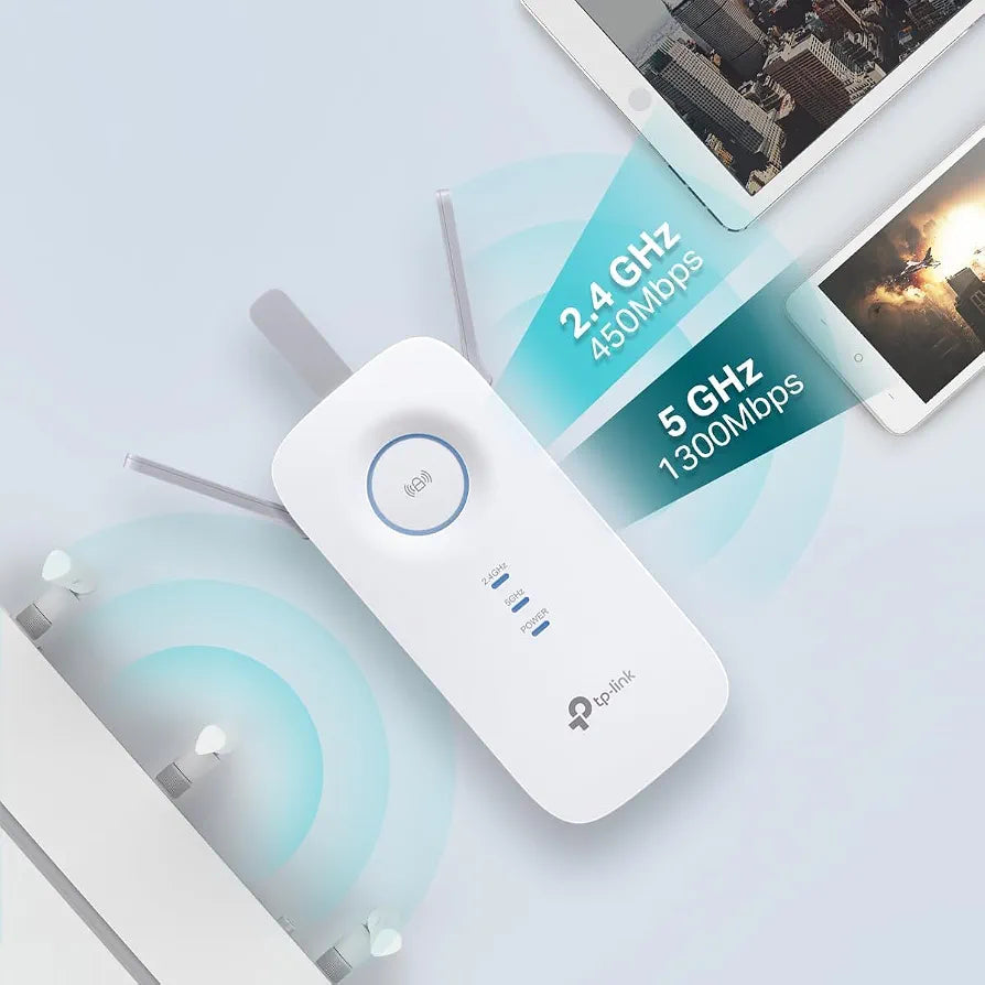 TP-Link AC1750 RE450 Wi-Fi Range Extender – Dual-Band 1750Mbps, Gigabit Ethernet & Mesh Support