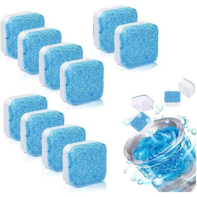 Washing Machine Cleaner & Descaling Tablets – 12 Pcs Pack | Deep Drum Cleaner for Front & Top Load Washers