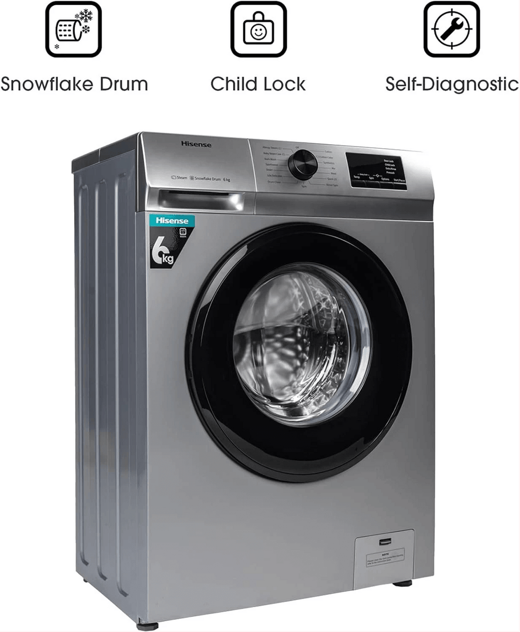 Hisense 6KG Automatic Front Load Washing Machine – Efficient, Stylish, and High-Performance Laundry Solution - LIFE STORES UGANDA