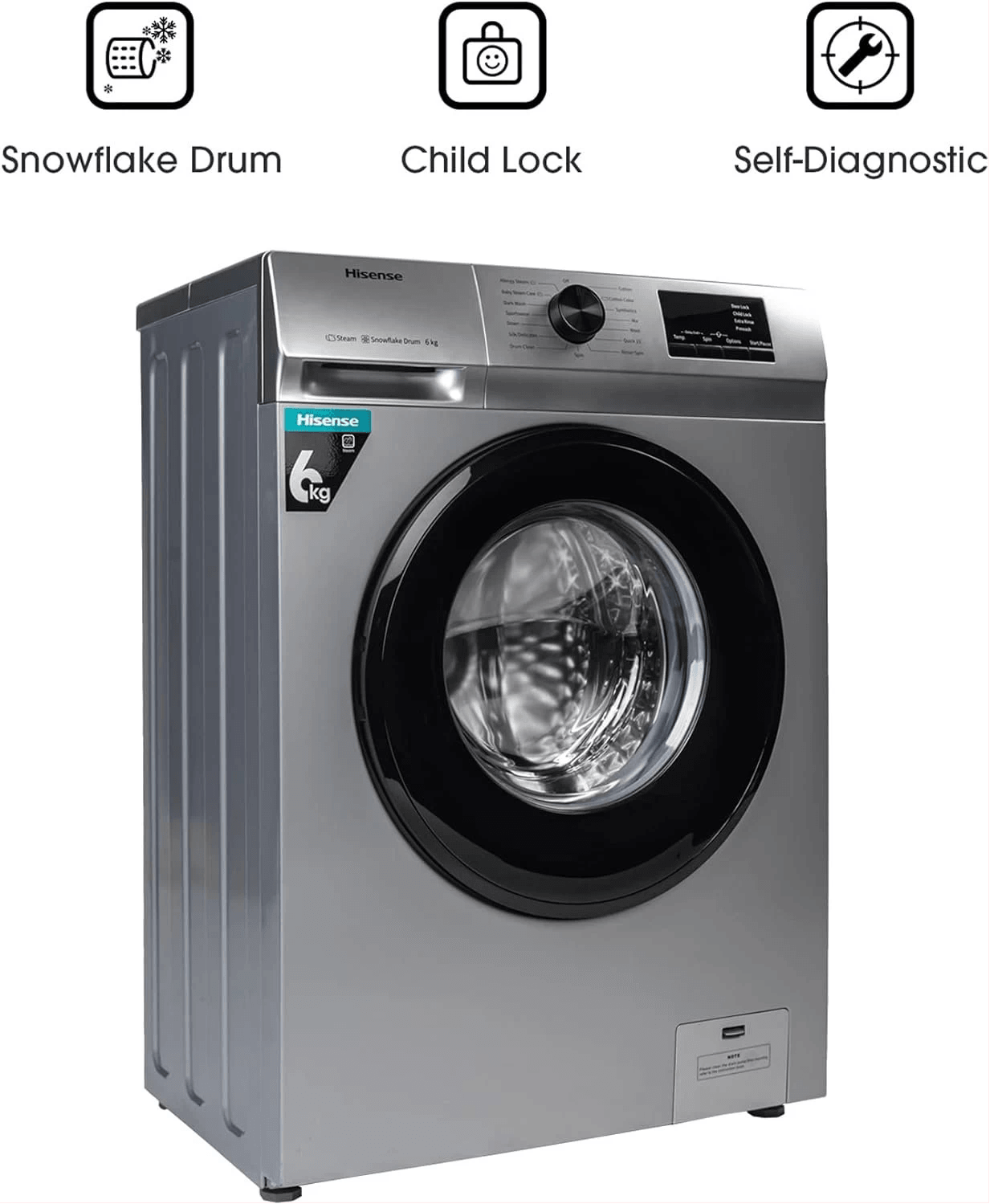 Hisense 6KG Automatic Front Load Washing Machine – Efficient, Stylish, and High-Performance Laundry Solution - LIFE STORES UGANDA