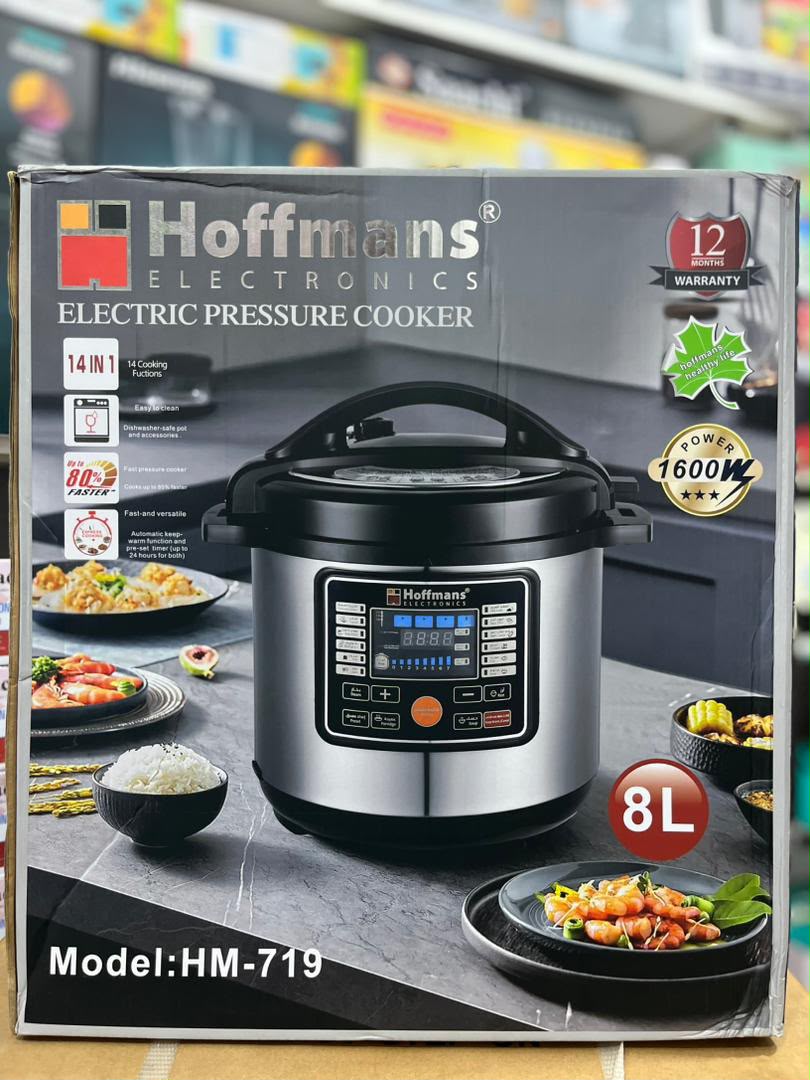 Hoffmans HM-719 8L 14-in-1 Electric Pressure Cooker – 1600W Digital Multi-Cooker