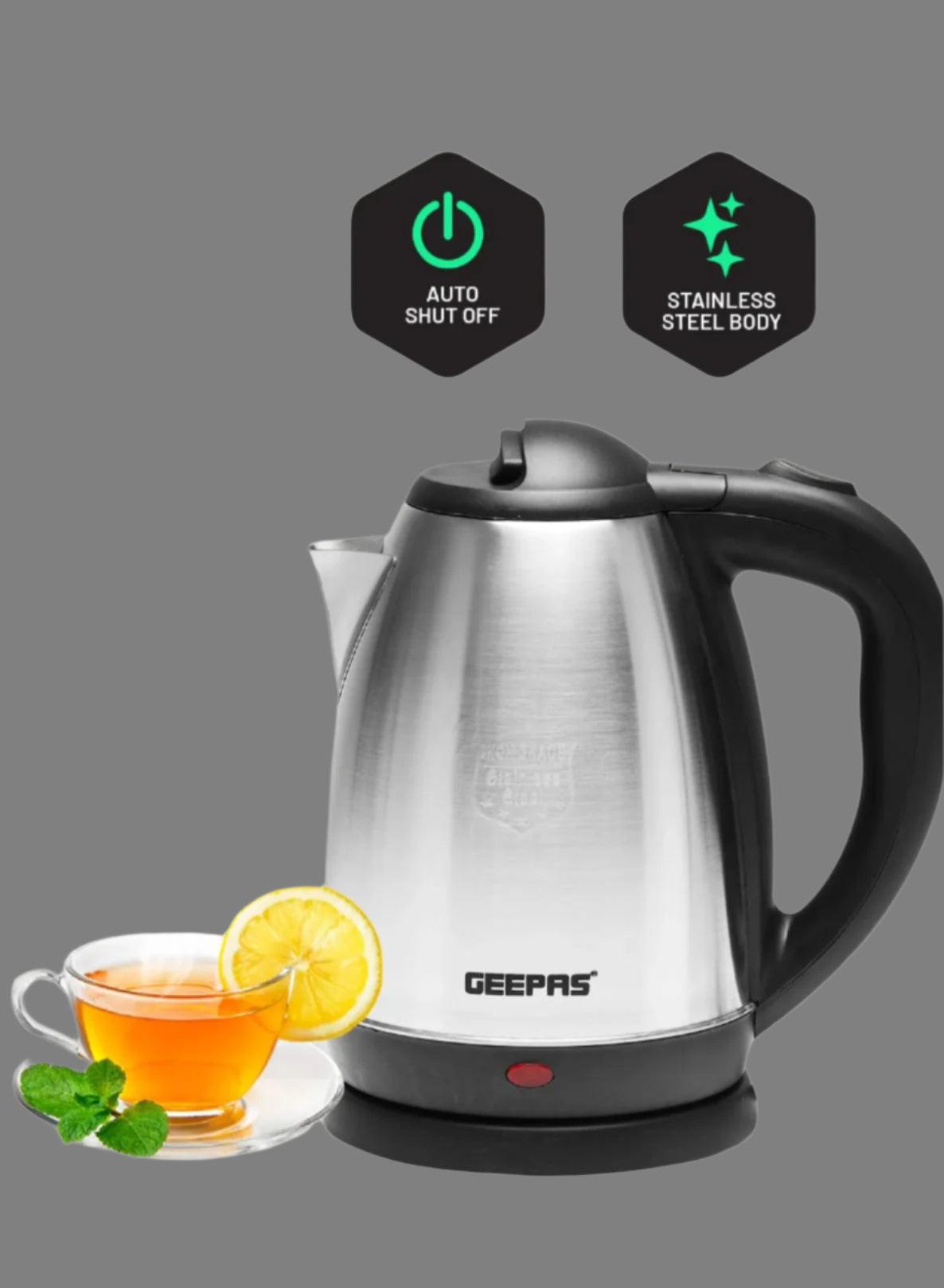Geepas Stainless Steel Electric Kettle (Model: GK5454N) – Efficient, Safe, and Convenient Water Heating - LIFE STORES UGANDA