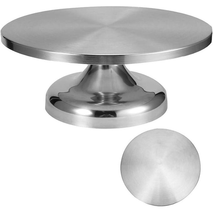 12-Inch Rotating Aluminum Alloy Cake Decorating Stand – 360° Cake Turntable for Icing, Decorating & Baking