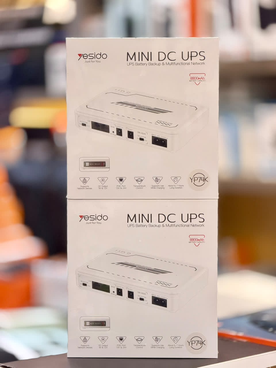 Yesido 8800mAh Mini DC UPS – Automatic Backup Power for Routers, Modems & CCTV