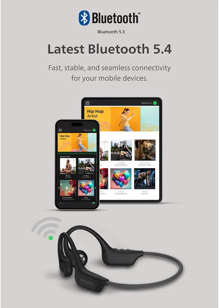 Philips 1000 Series Open-Ear Wireless Headphones TAA1708 – Bluetooth 5.4, 8-Hour Battery & AI Calls