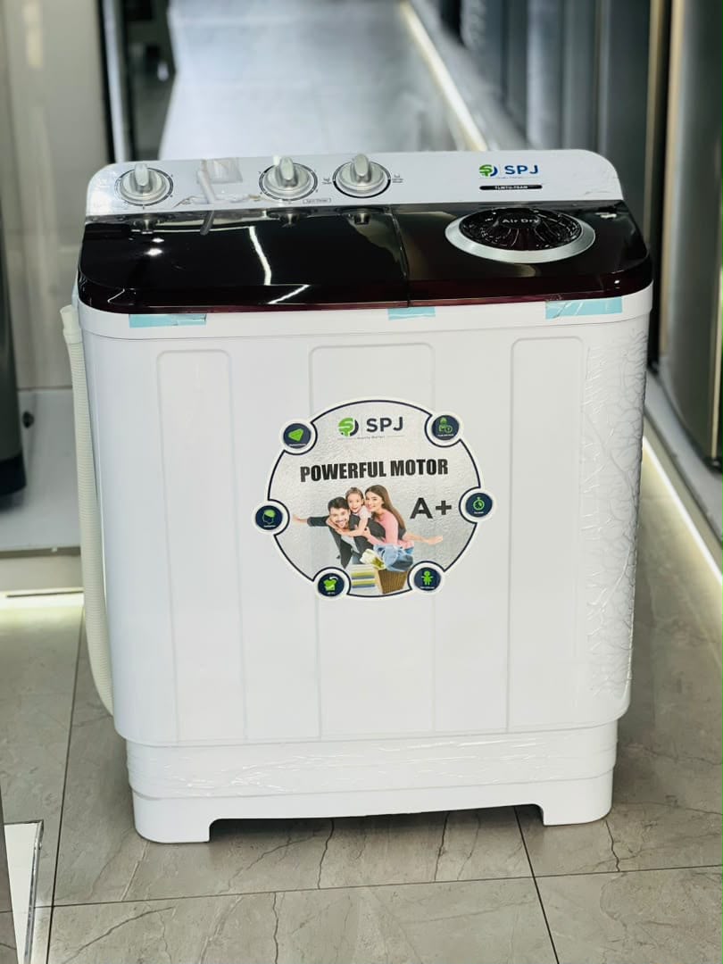 SPJ 7KG Twin Tub Washing Machine – Semi-Automatic Twin Tub Washer for Home Laundry