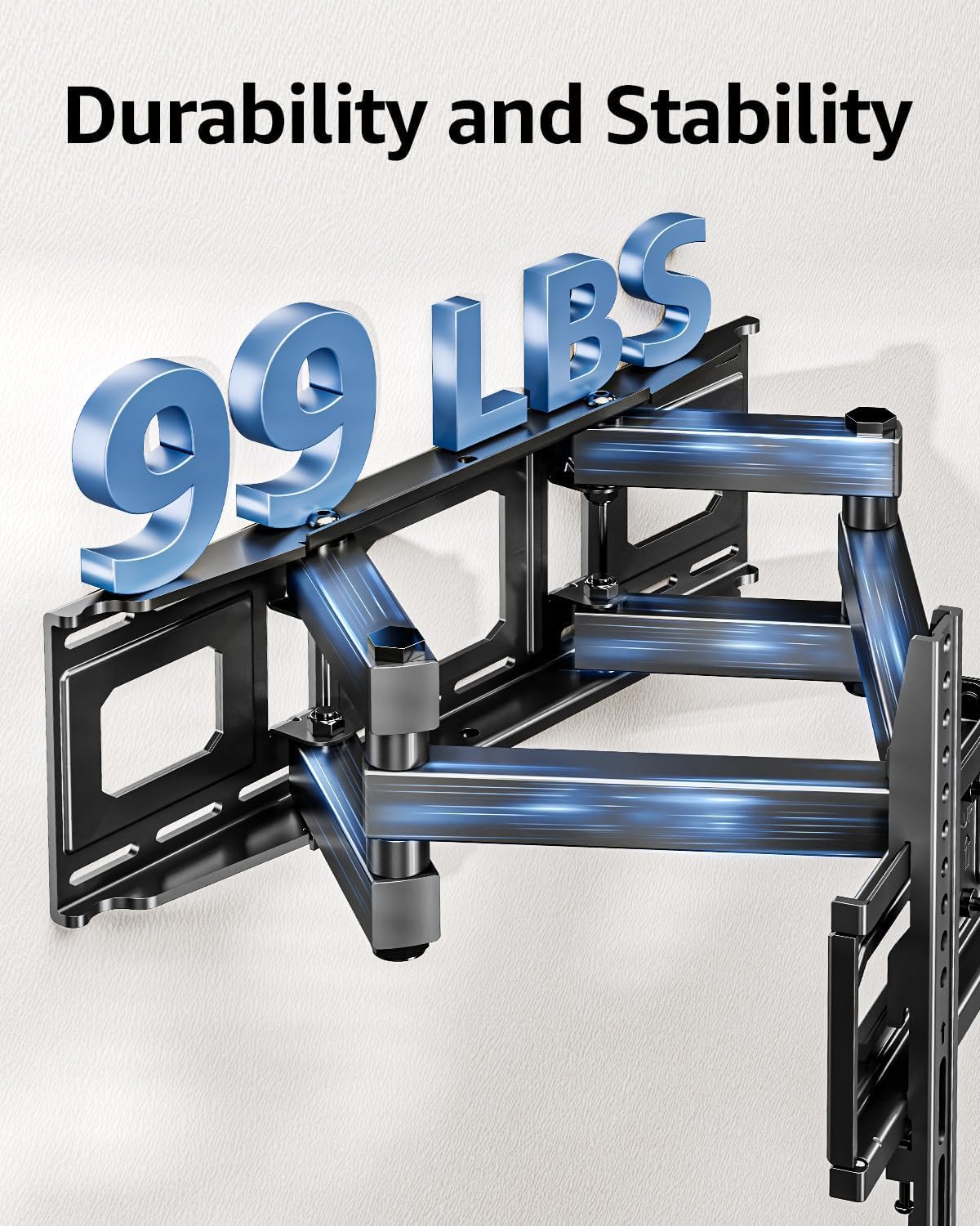 Full Motion Dual-Arm TV Wall Mount Bracket – Swivel & Tilt