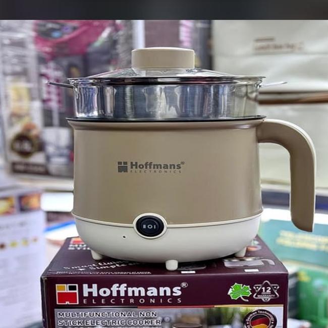 Hoffmans HM-3065 18cm Multifunctional Non-Stick Electric Cooker – 600W with Steamer