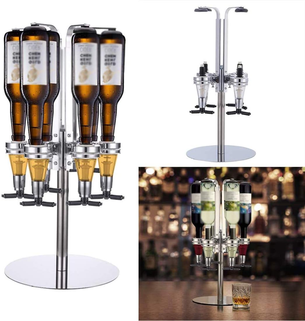 6-Bottle Revolving Bar Butler Dispenser – 360° Carousel Shot Pourer