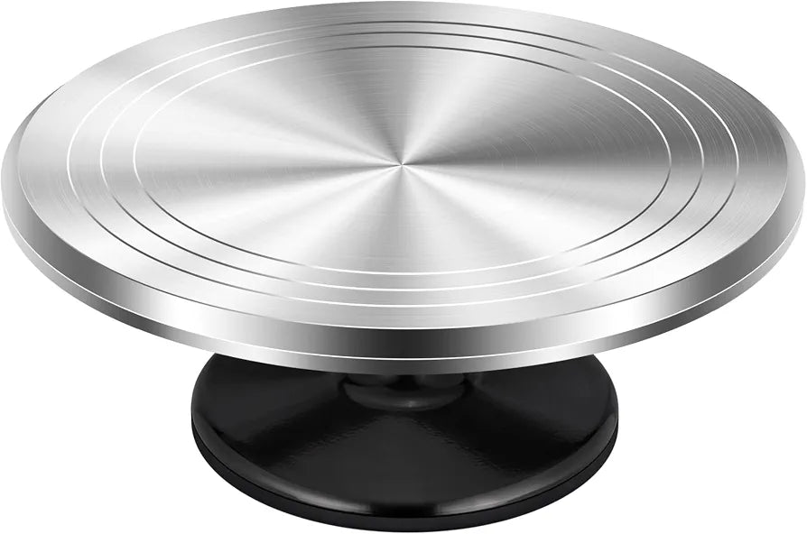 12-Inch Rotating Aluminum Alloy Cake Decorating Stand – 360° Cake Turntable for Icing, Decorating & Baking