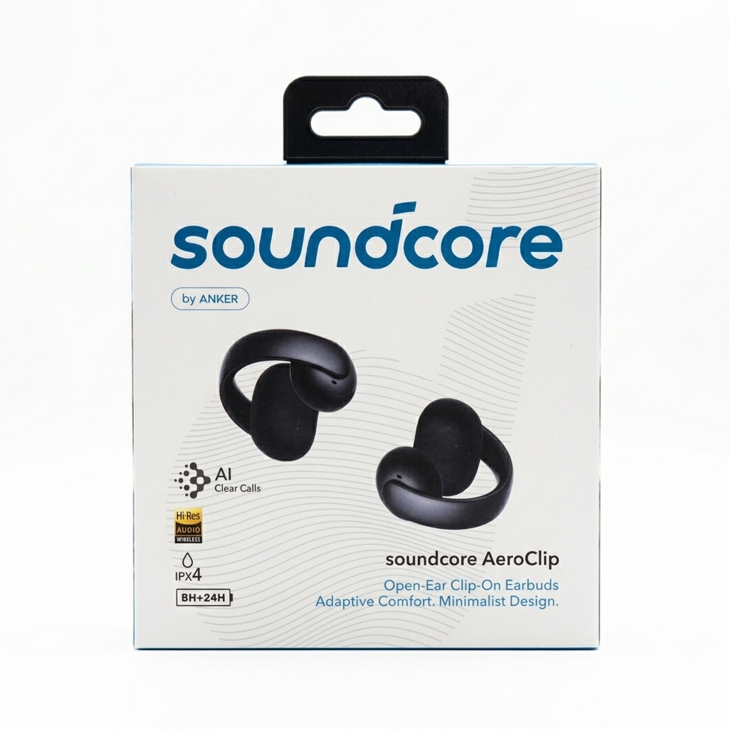 Anker Soundcore AeroClip Open-Ear Earbuds – Clip-On Design, Hi-Res Audio & AI Clear Calls