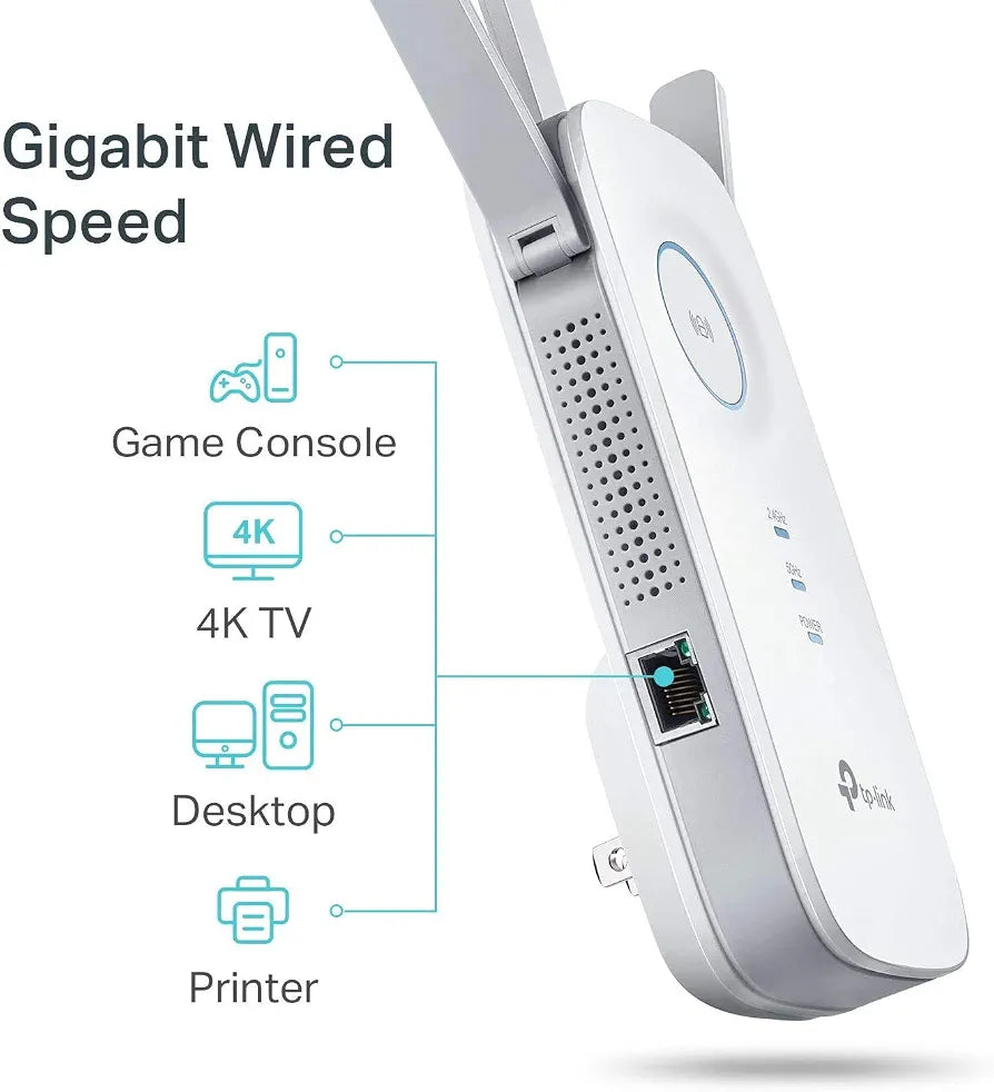 TP-Link AC1750 RE450 Wi-Fi Range Extender – Dual-Band 1750Mbps, Gigabit Ethernet & Mesh Support