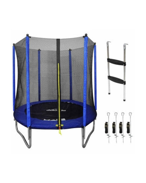 6FT Heavy-Duty Trampoline for Kids & Adults | Outdoor Trampoline with Enclosure Safety Net & Anchor Kit