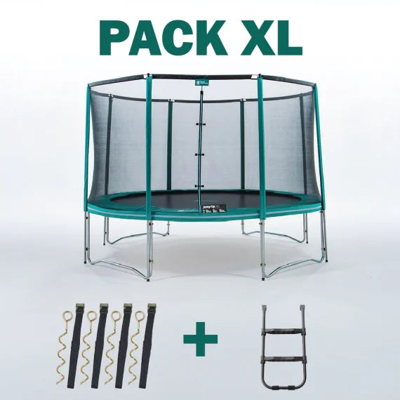 12 Feet outdoor trampoline with safety enclosure net and durable steel frame for kids-3

