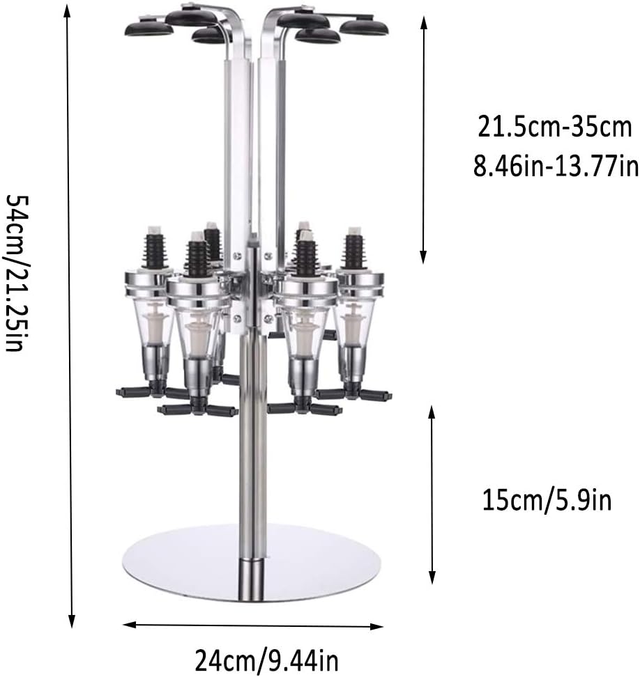6-Bottle Revolving Bar Butler Dispenser – 360° Carousel Shot Pourer