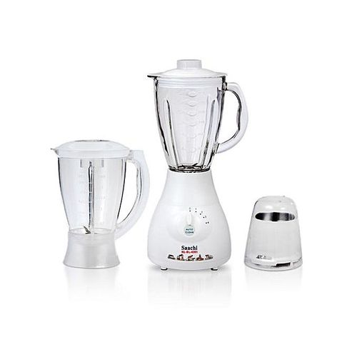Saachi NL-BL-4361 – 3-in-1 Blender with Glass & Plastic Jars + Grinder, 550W
