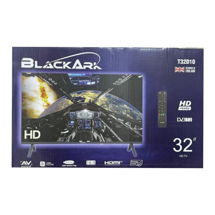 BlackArk 32-Inch Digital LED TV – Full HD Picture, DVB-T2 Decoder Support, HDMI & USB Connectivity