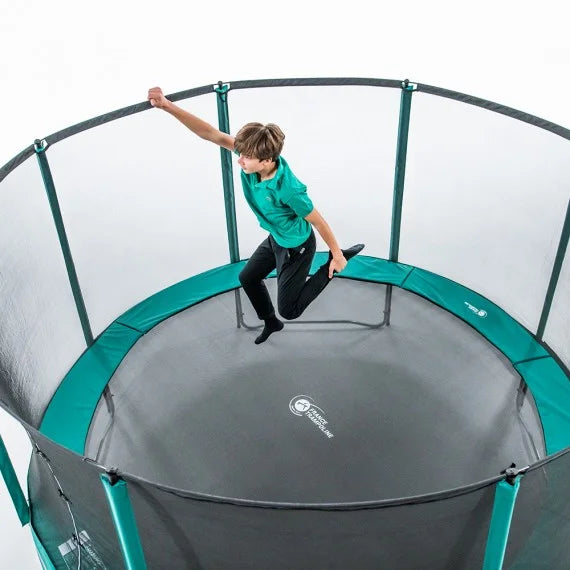 12 Feet outdoor trampoline with safety enclosure net and durable steel frame for kids-2