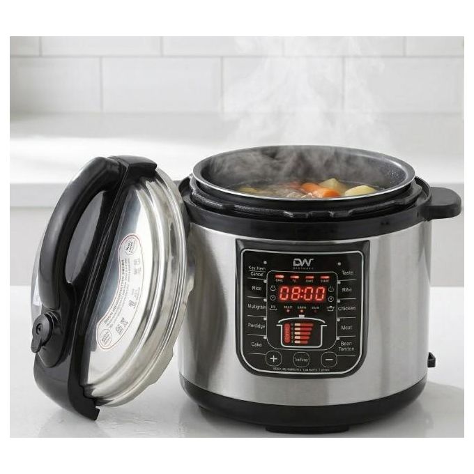 7L Pressure Cooker with Steamer – Large Electric Pressure Cooker with Measuring Cup & Spoon
