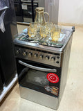 Pixel 50×55cm Stainless Steel Cooker with Stand & Electric Oven – Free Jar Set