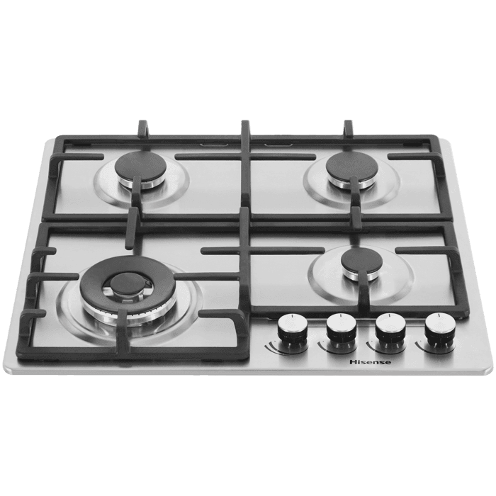 Hisense HHU60GAGR 58cm Built-In Gas Hob – 4 Burners, Auto Ignition & Flame Safety