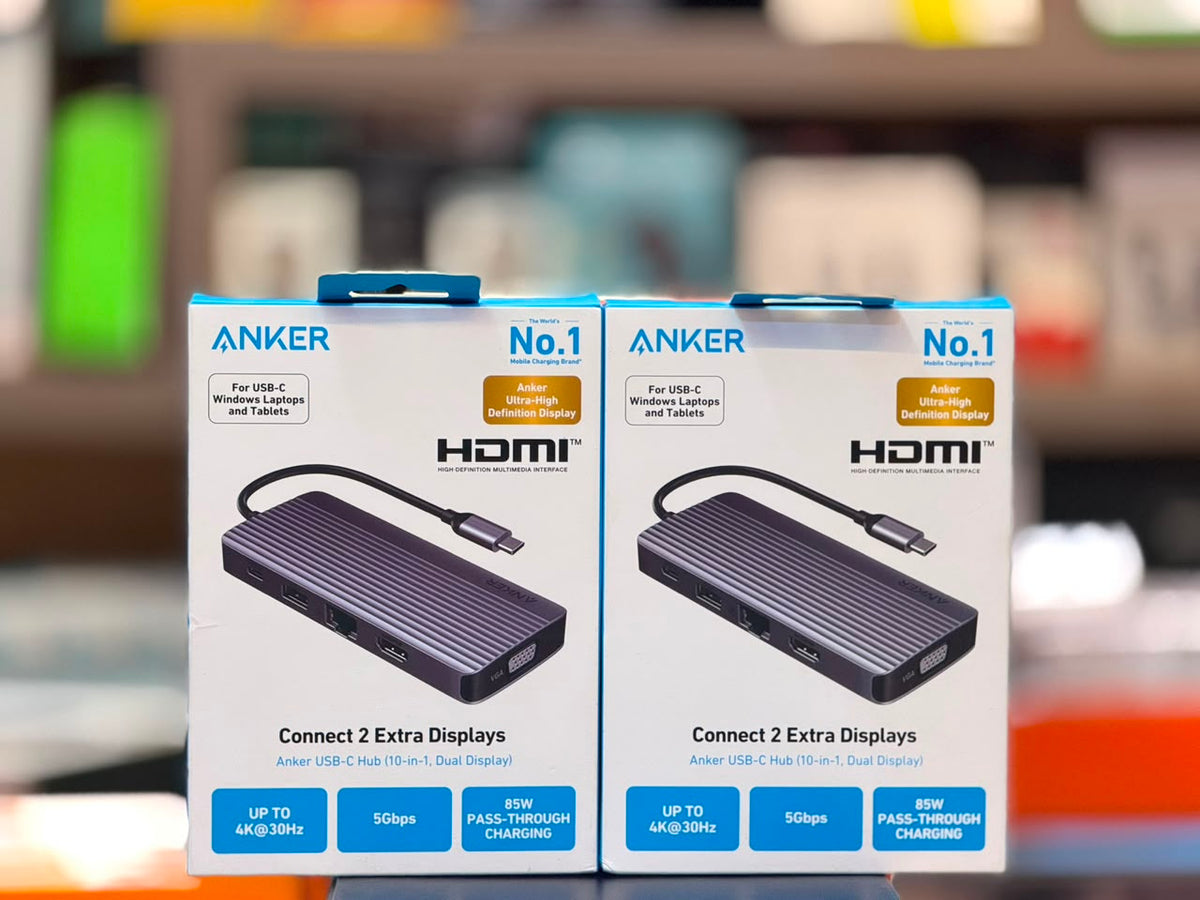 Anker 10-in-1 USB-C Hub – Dual Display, 4K HDMI, VGA & 100W PD