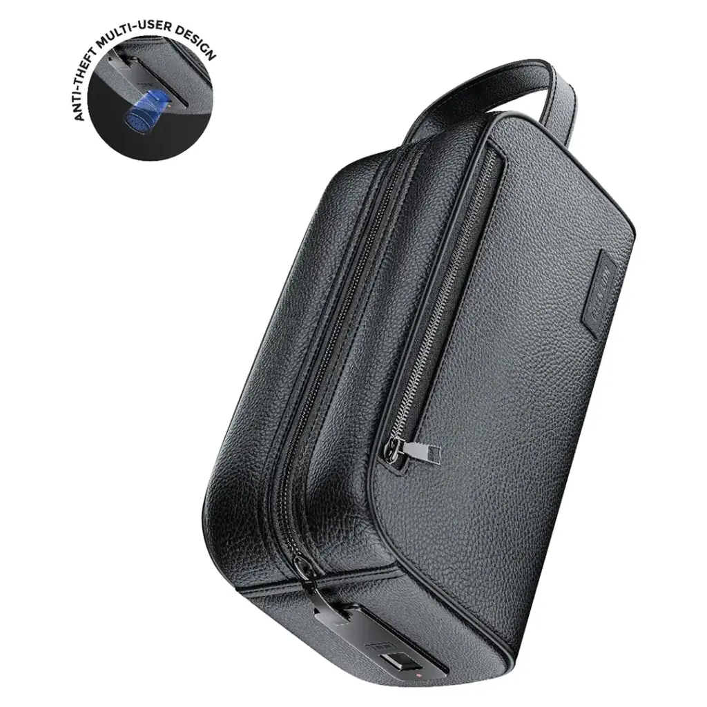 Green Lion Liora Fingerprint Bag – Smart Anti-Theft PU Leather Bag with 10-Fingerprint Access