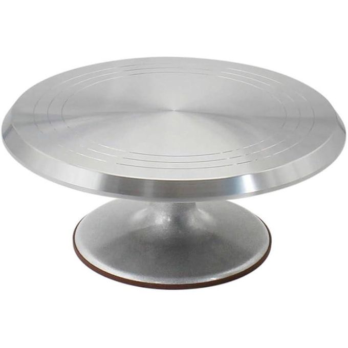 12-Inch Rotating Aluminum Alloy Cake Decorating Stand – 360° Cake Turntable for Icing, Decorating & Baking