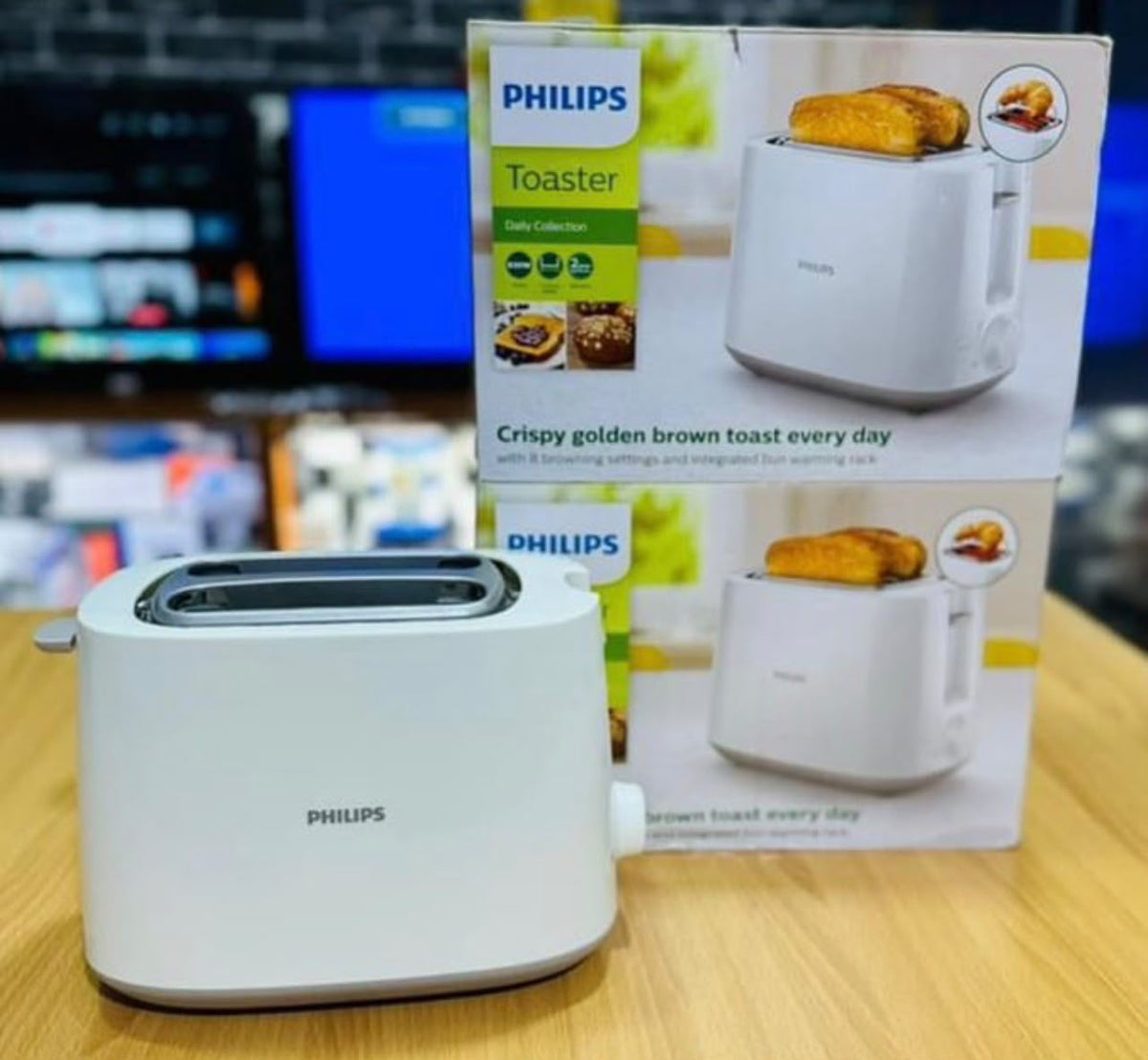 Philips Daily Collection HD2581 2-Slice Bread Toaster – 830W