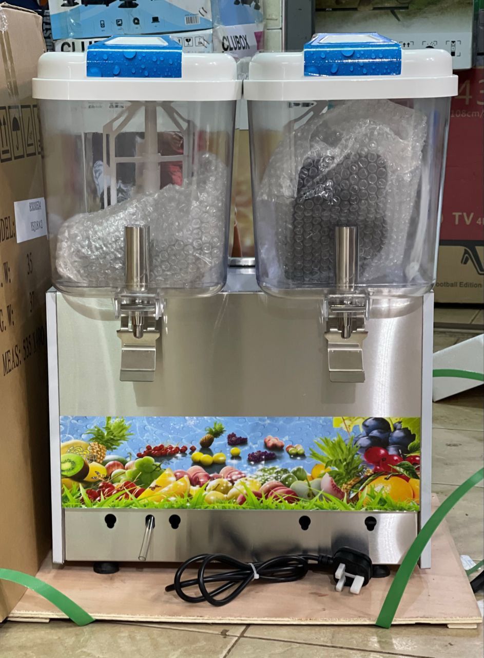 Pixel Double Juice Dispenser & Cooler – 36L | 2×18L Tanks, Cooling & Stainless Steel