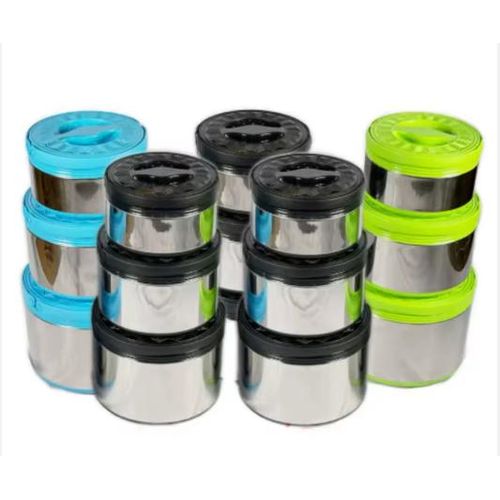 Jingyifa 3-Piece Insulated Lunch Box & Food Flask Set – 2.5L, 5L & 8L