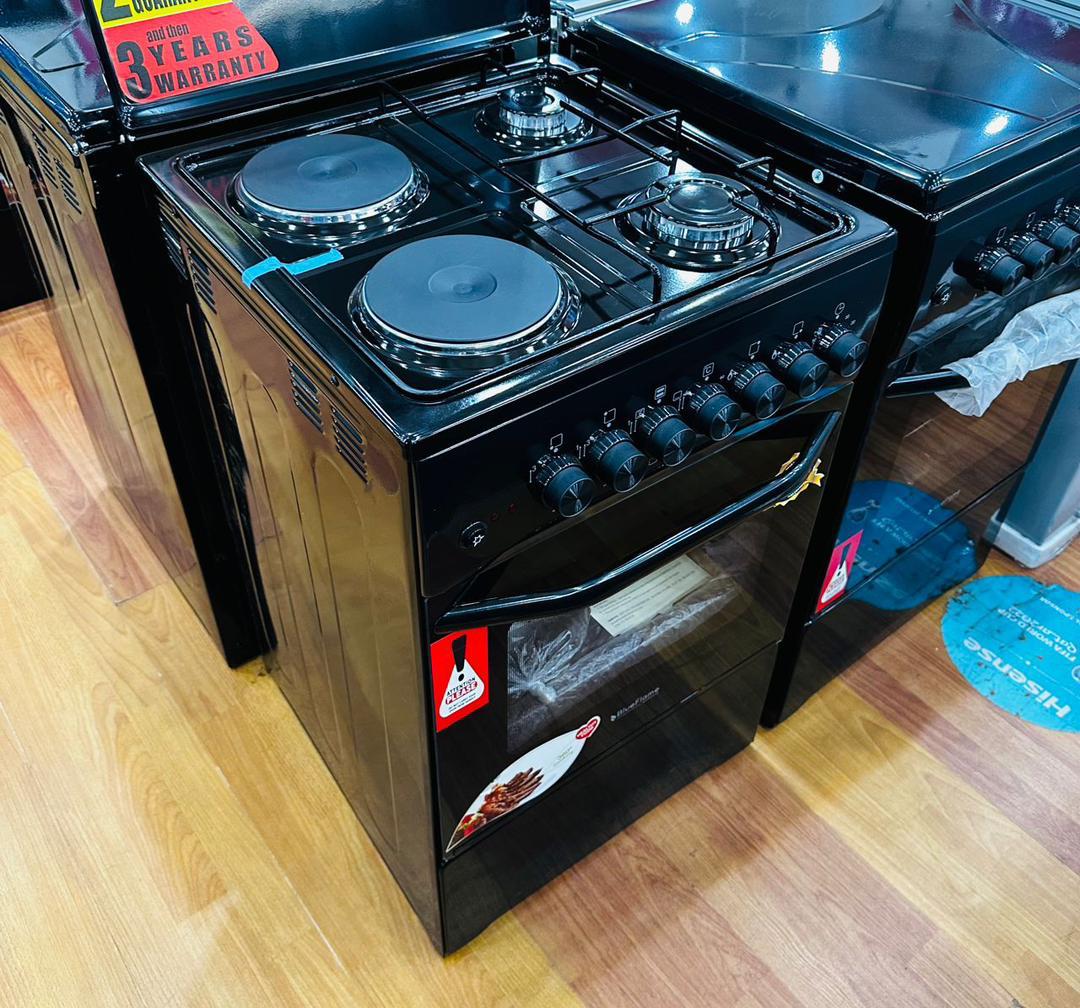 Blueflame C5022E-B 50×50cm 2 Gas + 2 Electric Cooker with Electric Oven – Black