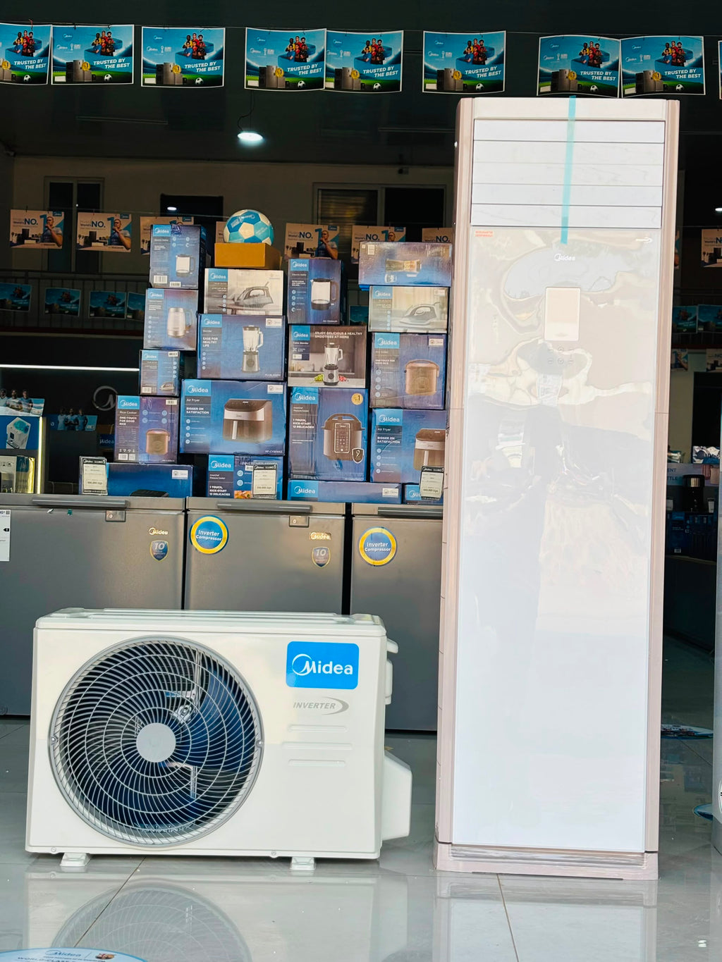 Midea 24,000 BTU 2.5HP Floor Standing Inverter Air Conditioner – R410A