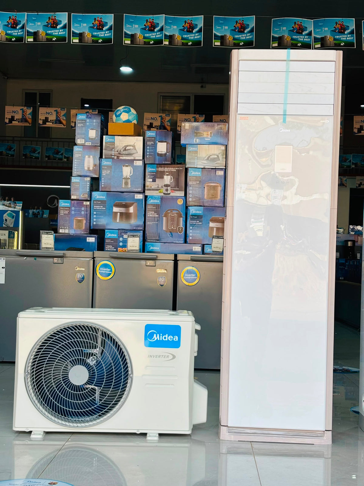 Midea 24,000 BTU 2.5HP Floor Standing Inverter Air Conditioner – R410A