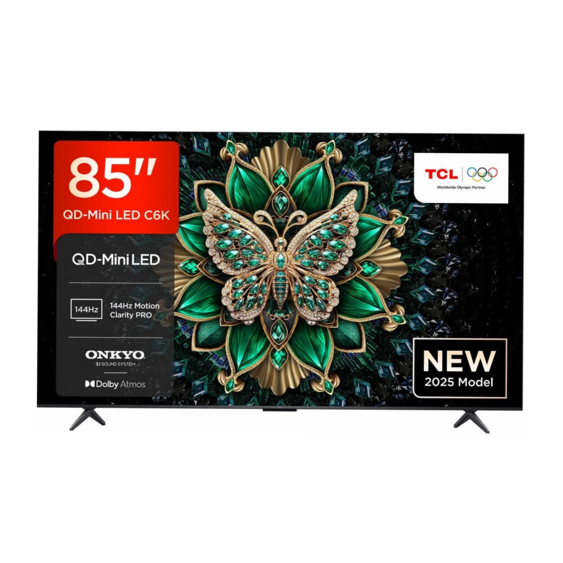 TCL 85 Inch QD-MiniLED QLED 4K Google TV | 85C6KS 2026 Model | 512 Zones 144Hz Native ONKYO 2.1 Hi-Fi