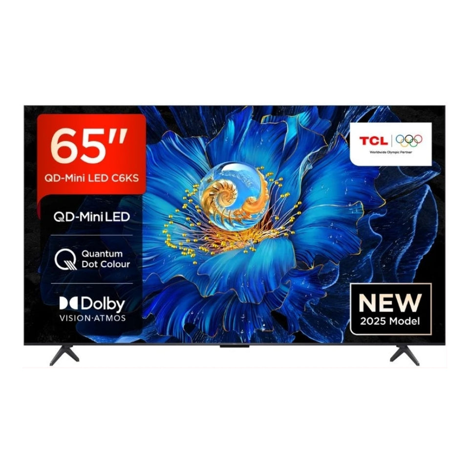 TCL 65 Inch QD-MiniLED QLED 4K Google TV | 65C6K 2025 Model | 144Hz Native ONKYO 2.1 Hi-Fi 512 Zones
