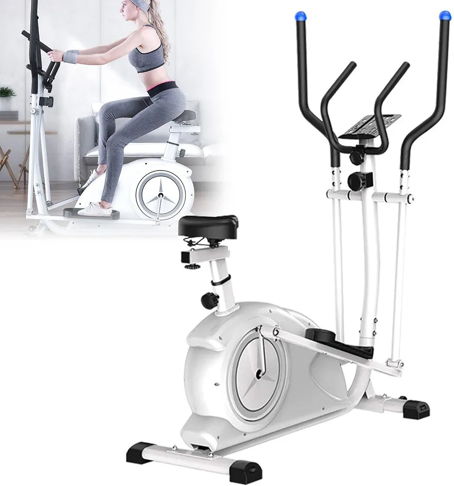 Commercial 2-in-1 Elliptical Trainer with Seat – Magnetic Cross Trainer & Exercise Bike