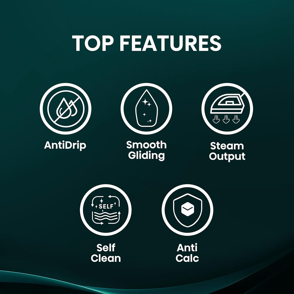 Hisense Steam Iron 2800W – 250ml Water Tank, Vertical Steam & Auto Shut-Off