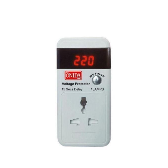 Onida Plus 13A Digital Voltage Protector – White | 1-Year Warranty
