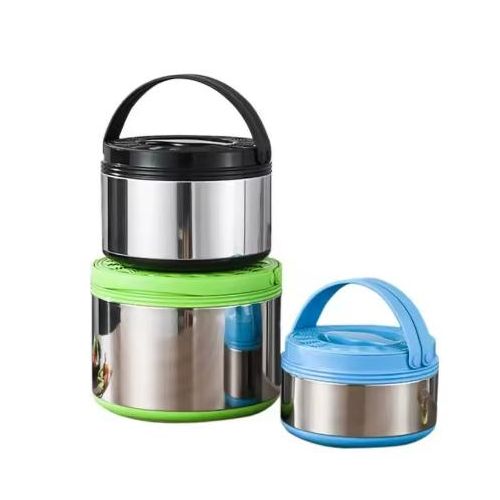 Jingyifa 3-Piece Insulated Lunch Box & Food Flask Set – 2.5L, 5L & 8L