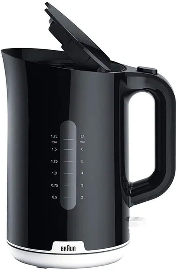 Braun WK1100BK 2200W Fast-Boil Kettle – Cordless, Limescale-Free & Ultra-Quiet