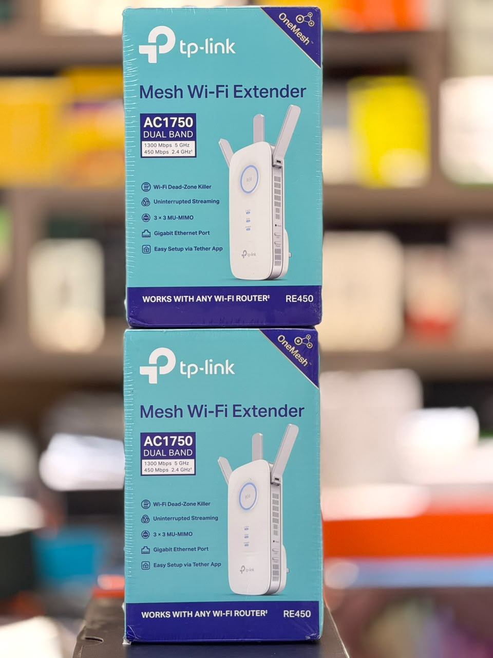 TP-Link AC1750 RE450 Wi-Fi Range Extender – Dual-Band 1750Mbps, Gigabit Ethernet & Mesh Support