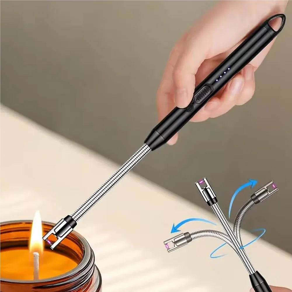 USB Rechargeable Electric Arc Lighter – Flexible Neck Flameless Candle & Stove Lighter