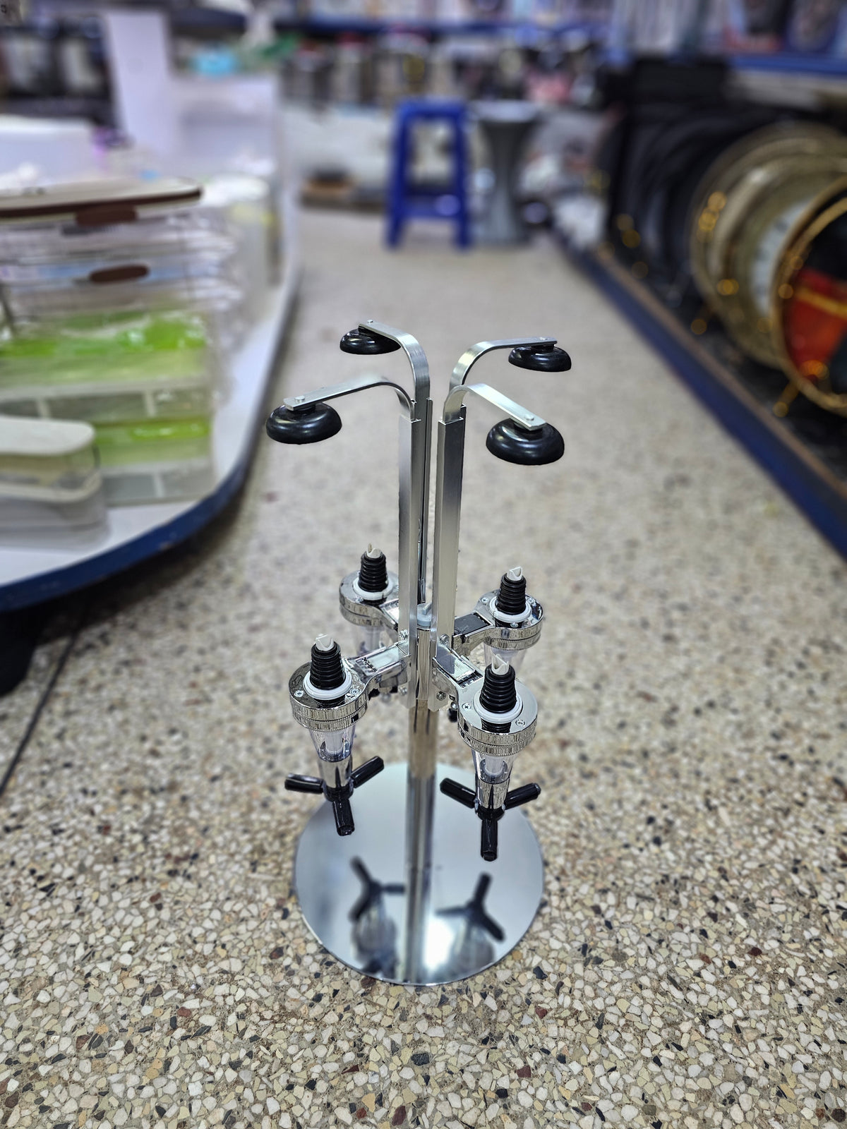 6-Bottle Revolving Bar Butler Dispenser – 360° Carousel Shot Pourer