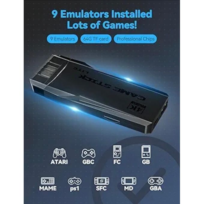 Game TV Stick Lite – 20,000+ Retro Games with 2 Wireless Controllers