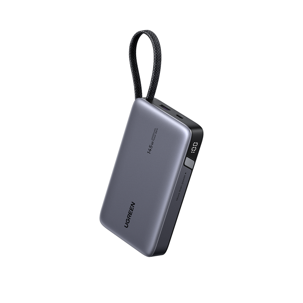 UGREEN Nexode 20000mAh 145W Power Bank – Built-In USB-C Cable, Laptop Charging & 72Wh Battery